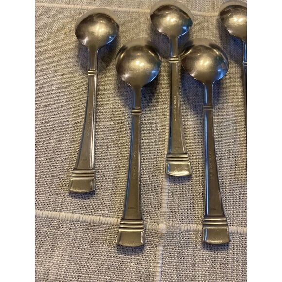 Wallace Zenith Frost Stainless Flatware TEASPOONS 6-3/8" Spoons- Set Of 6 - Picture 8 of 10
